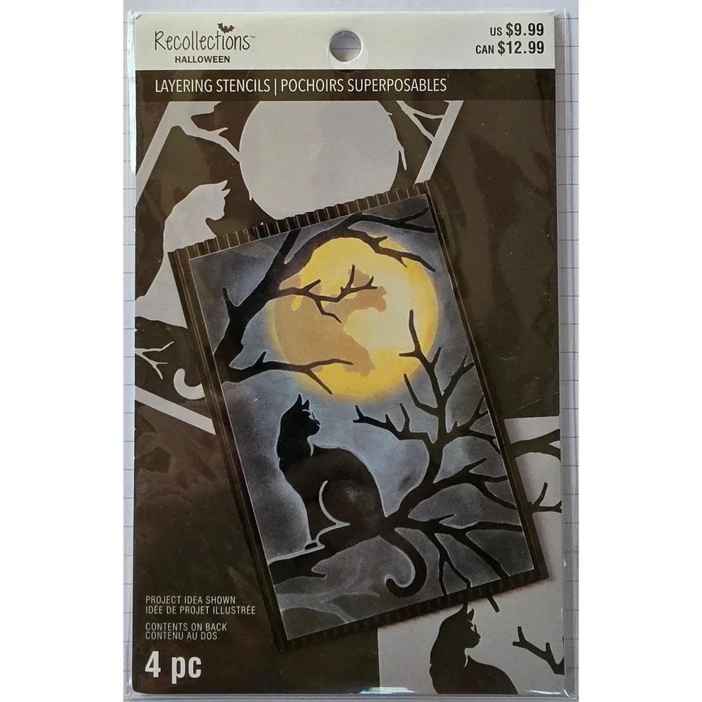 Recollections Halloween Layering Stencils Set (4 stencils total)